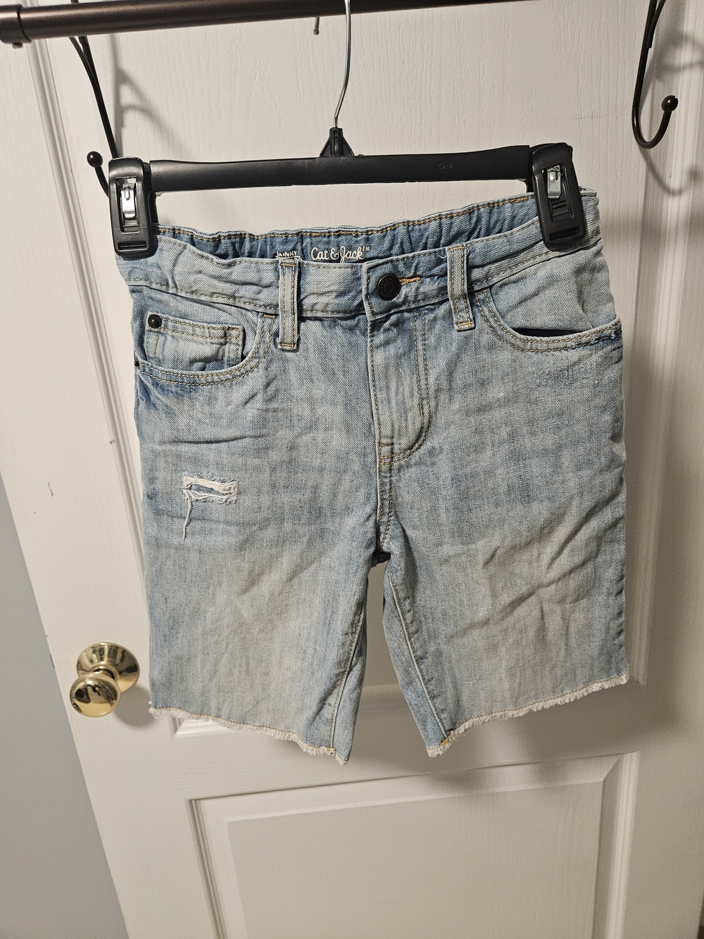 Cat & Jack Light Blue Distressed Denim Shorts